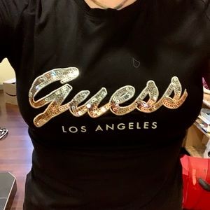 Sequinned Guess Jeans shirt. Size L